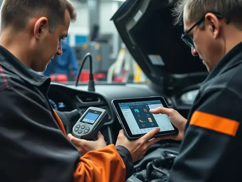 エンジン診断風景